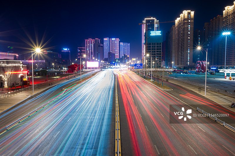 石家庄纪念碑天桥拍车轨图片素材