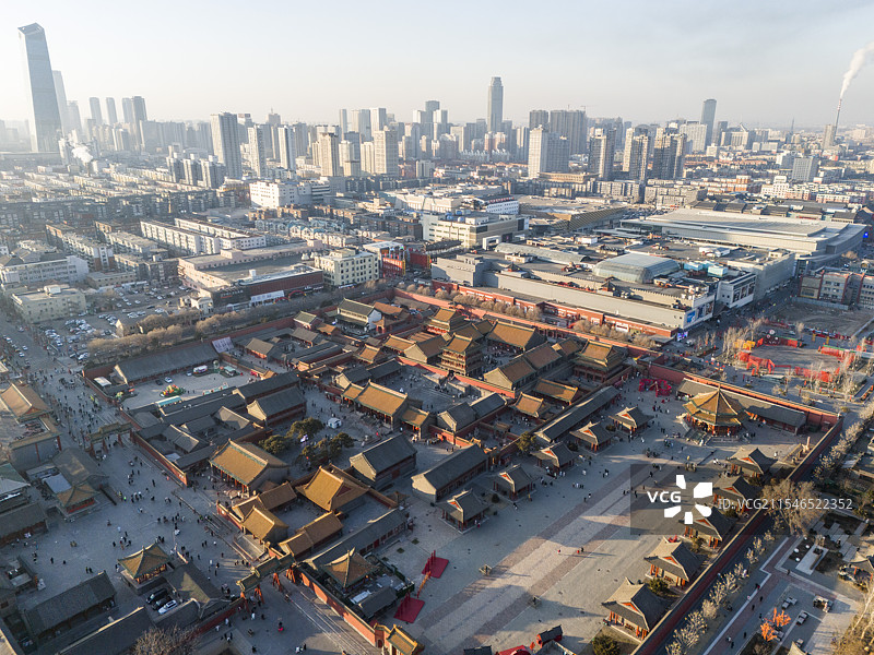 沈阳故宫博物院航拍图片素材