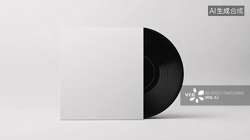 【AI数字艺术】复古黑胶唱片图片素材
