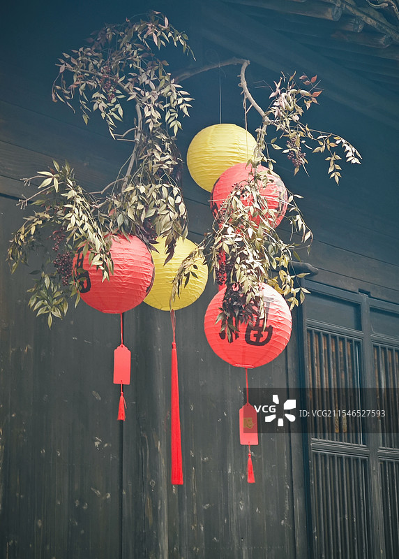 村舍灯笼图片素材