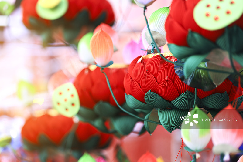 春节节日花灯彩灯花篮荷花灯图片素材