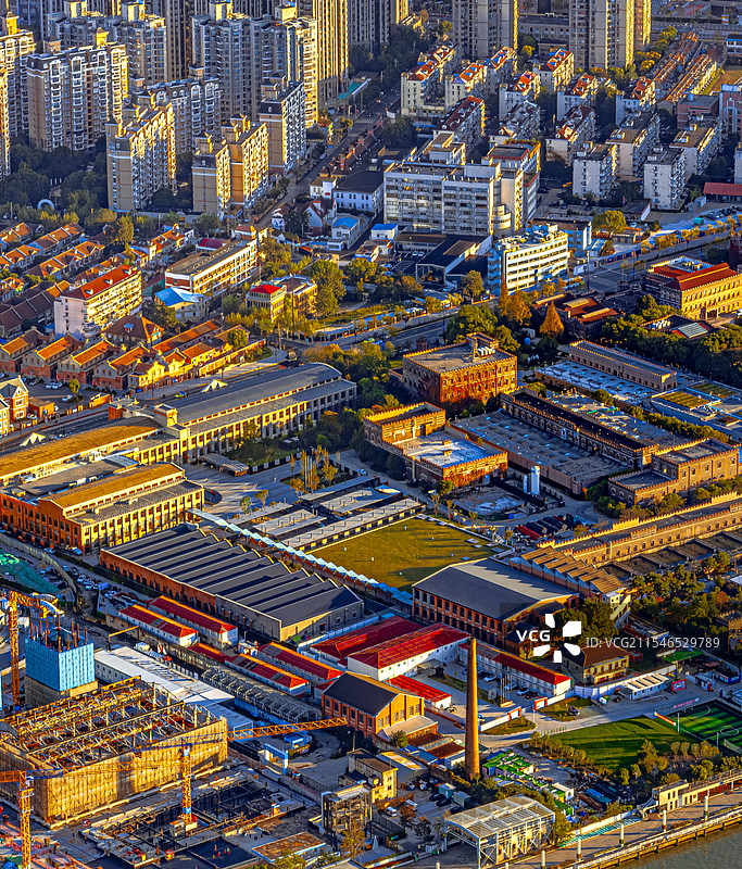 杨树浦水厂 上海自来水博物馆 上海杨浦滨江老工业区转型升级新质秀岸 黄浦江沿岸城市更新图片素材