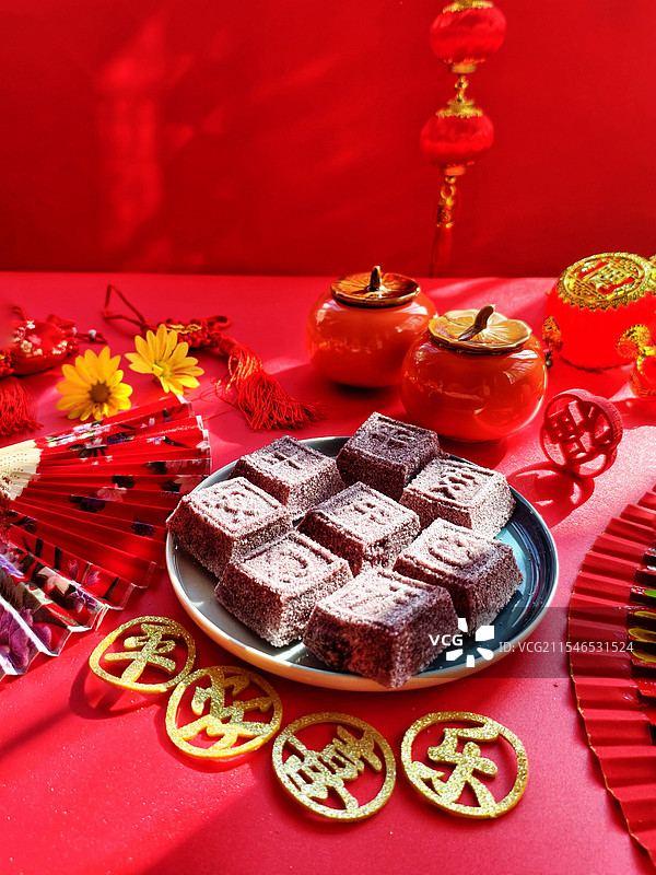 任务投稿: 春节主题非遗过年～平平安安开开心心江南年糕（静物摄影）图片素材