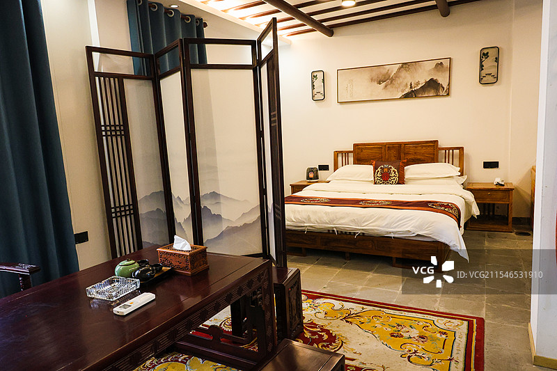 句容茅山之道森林温泉民宿图片素材