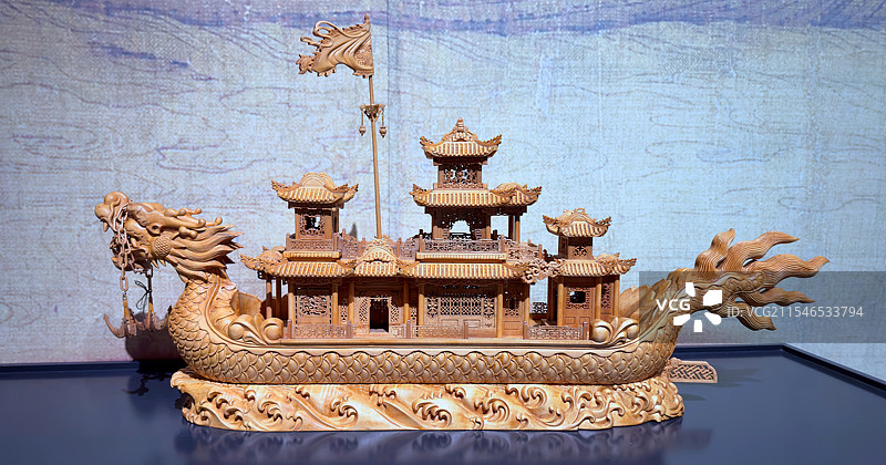 木雕-龙船图片素材