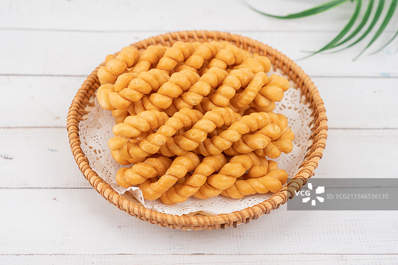 油炸甜麻花图片素材