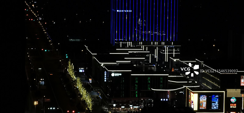 《小城夜色》—— 合肥滨湖成都路图片素材