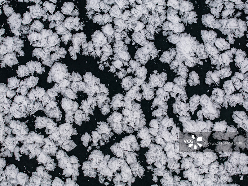 新疆赛里木湖冰花图片素材