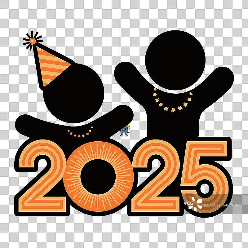 新年快乐的轮廓字体图片素材