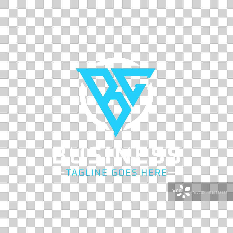 现代字母logo设计，包含字母bc的单字母组合。图片素材