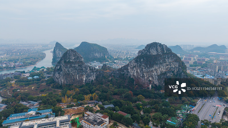 广西桂林风光：南溪山公园图片素材