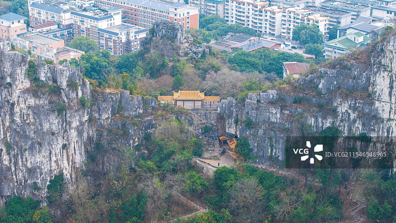 广西桂林风光：南溪山公园龙脊亭图片素材