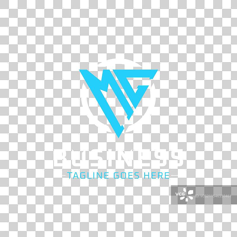 现代字母MC的单字母标志设计图片素材