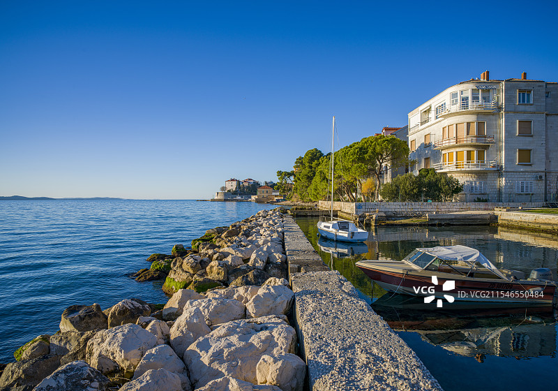 克罗地亚扎达尔海边美景图片素材