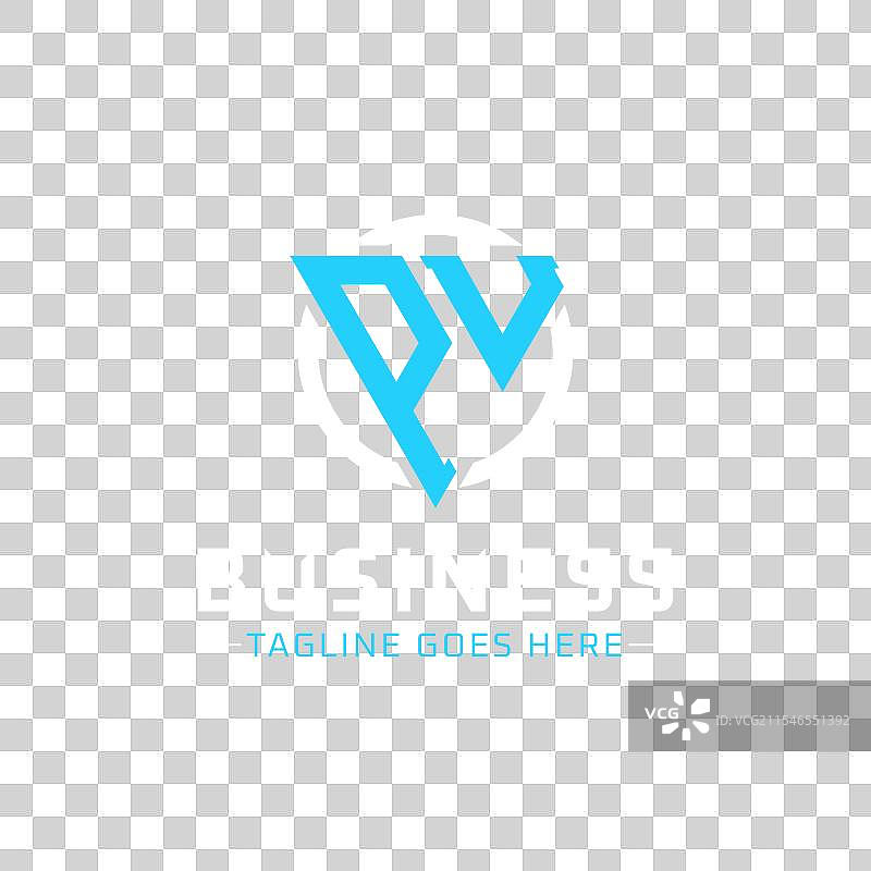 现代字母PU标志设计图片素材