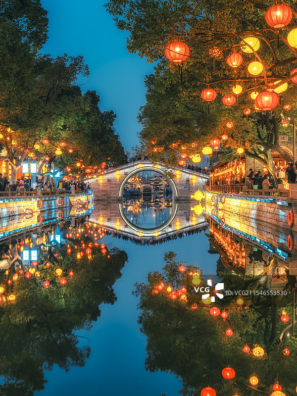 惠山古镇灯会图片素材