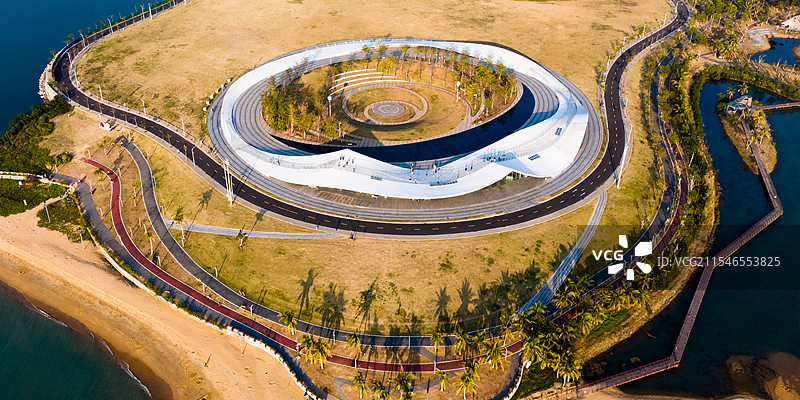 航拍海口天空之山美景图片素材