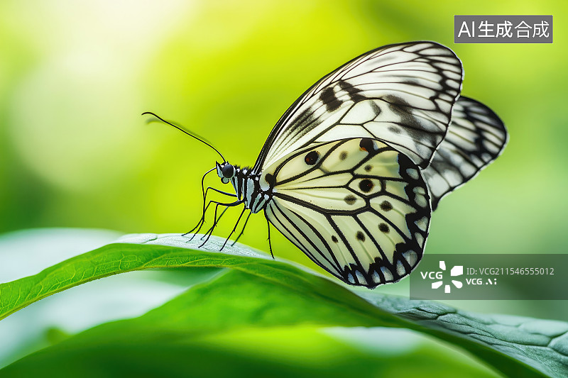 【AI数字艺术】蝴蝶在停留的静态特写图片素材