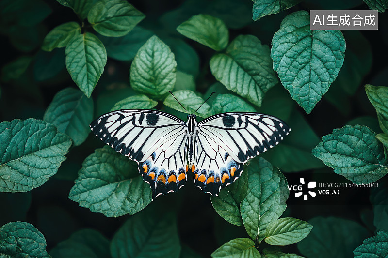 【AI数字艺术】蝴蝶在停留的静态特写图片素材