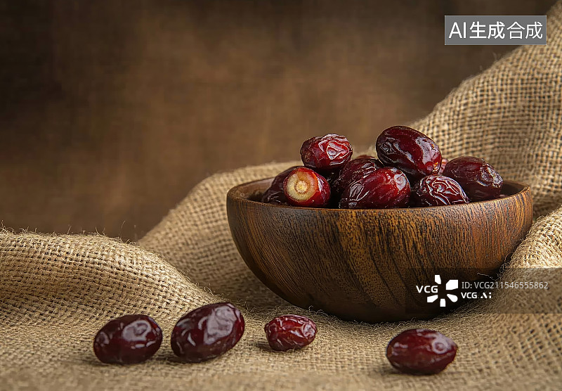 【AI数字艺术】新疆椰枣美味的坚果图片素材