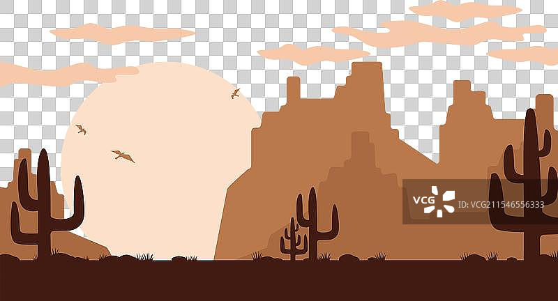 德克萨斯州西部荒野沙漠日落景观图片素材