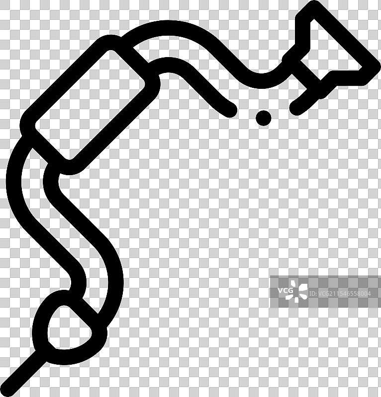 手干燥器图标，细线条风格设计，独立展示图片素材