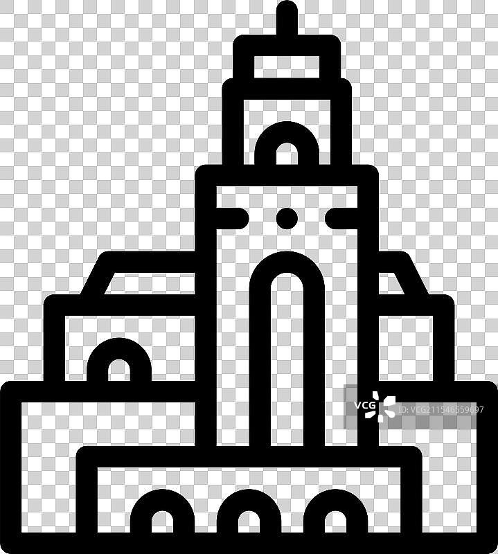 哈希铯图标，细线风格设计，独立于背景图片素材