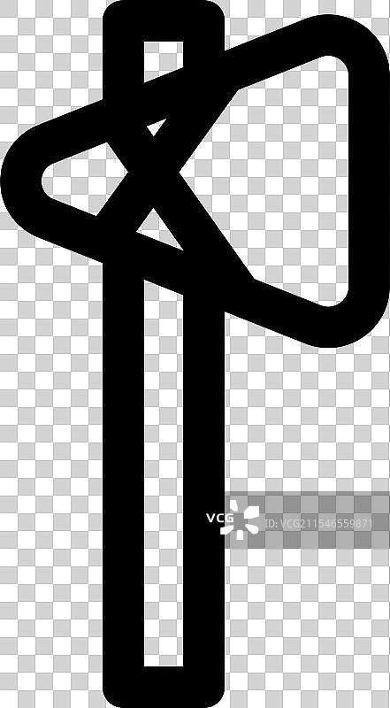 哈索尔图标，细线风格设计，独立于背景图片素材