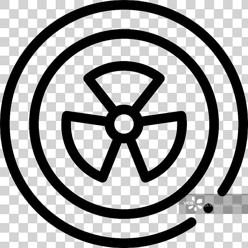 薄线风格设计的雾霾图标，独立于背景图片素材