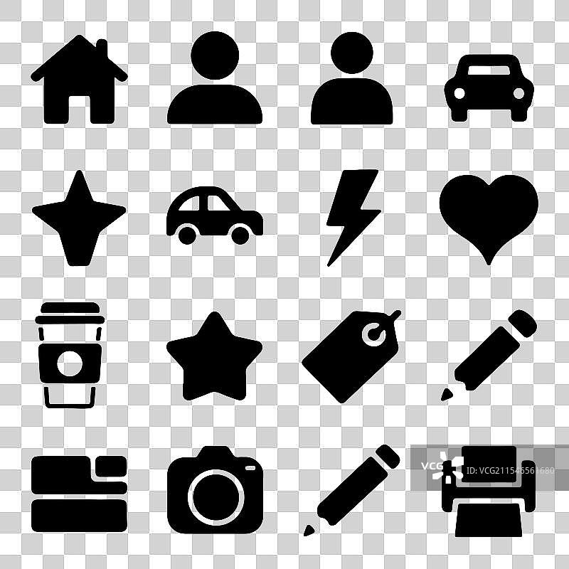 商业和金融的线条图标集图片素材