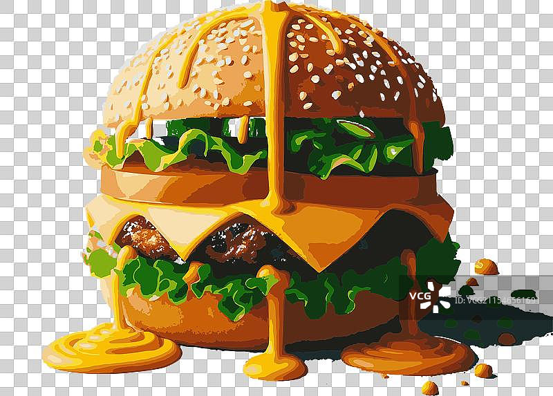 多汁汉堡图片素材