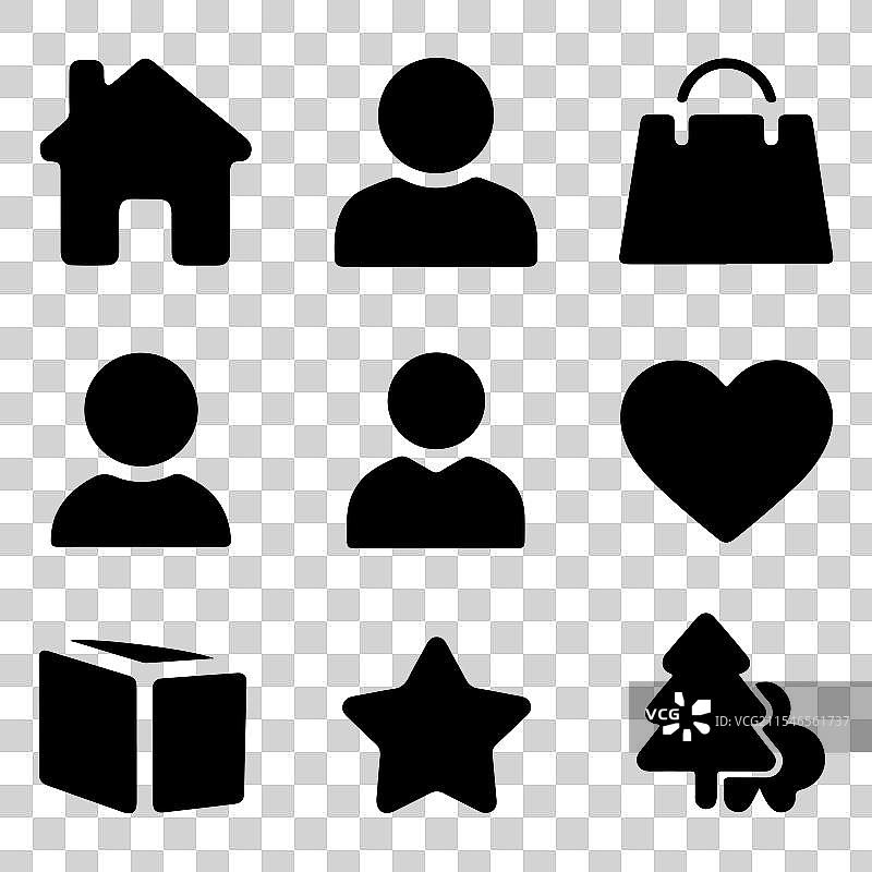 商业和金融的线条图标集图片素材