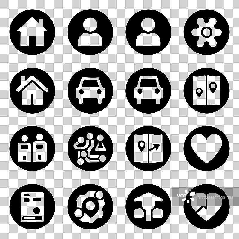 商业和金融的线条图标集图片素材