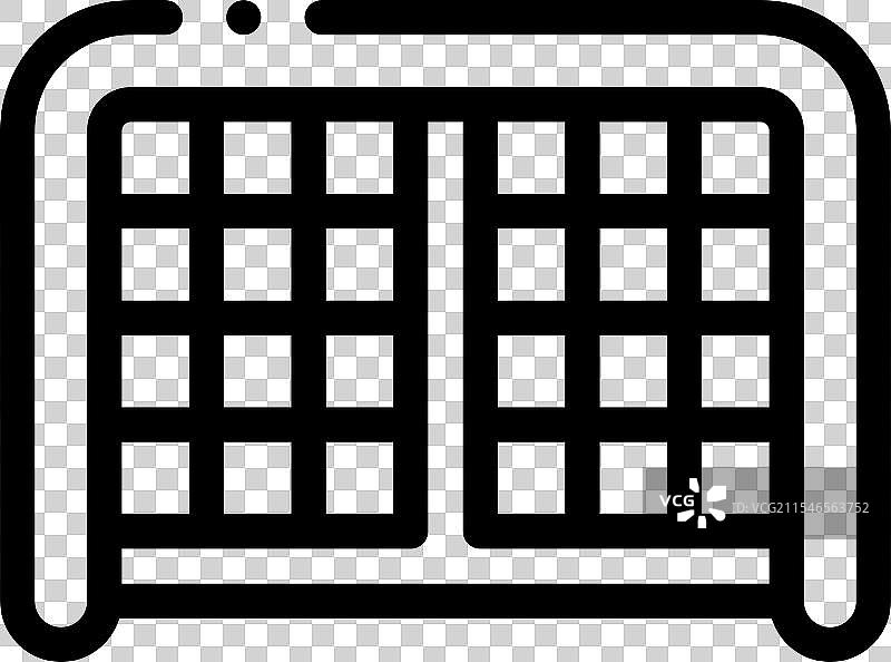 冰球头盔图标，细线条风格设计图片素材