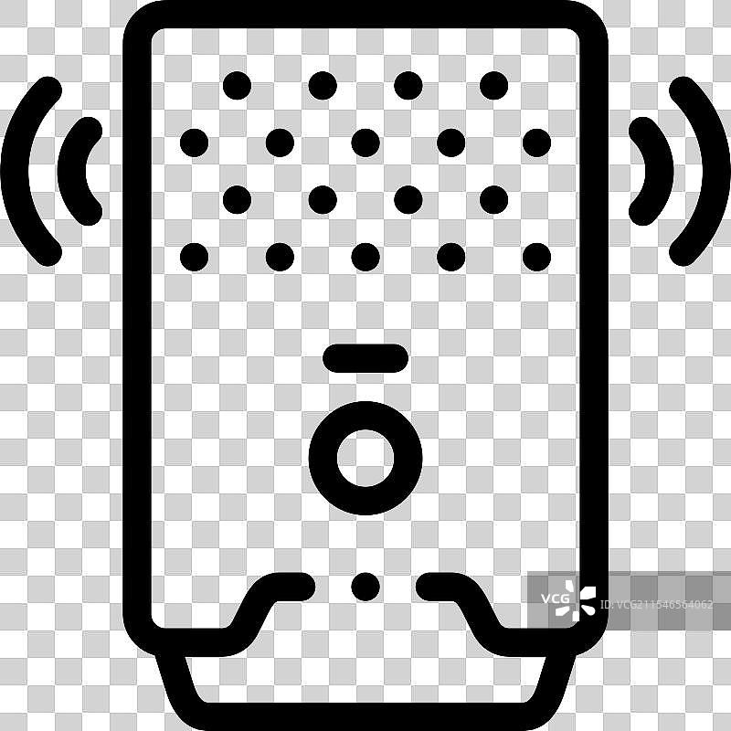 家庭影院图标，细线条风格设计图片素材