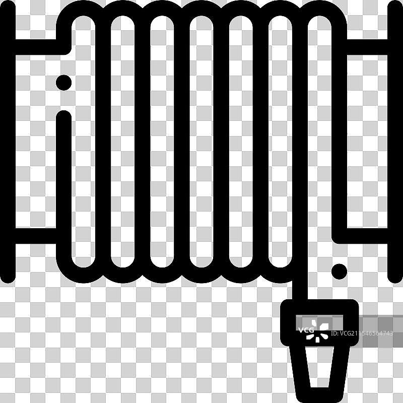 水管图标，细线条风格设计，独立于背景图片素材