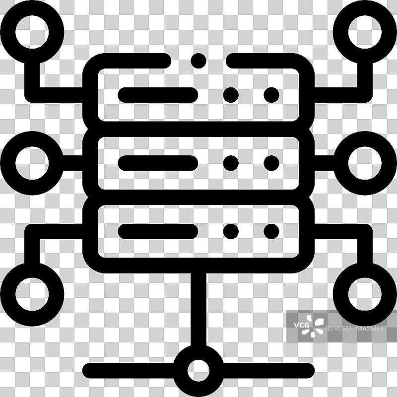 托管图标，细线风格设计，独立于背景图片素材