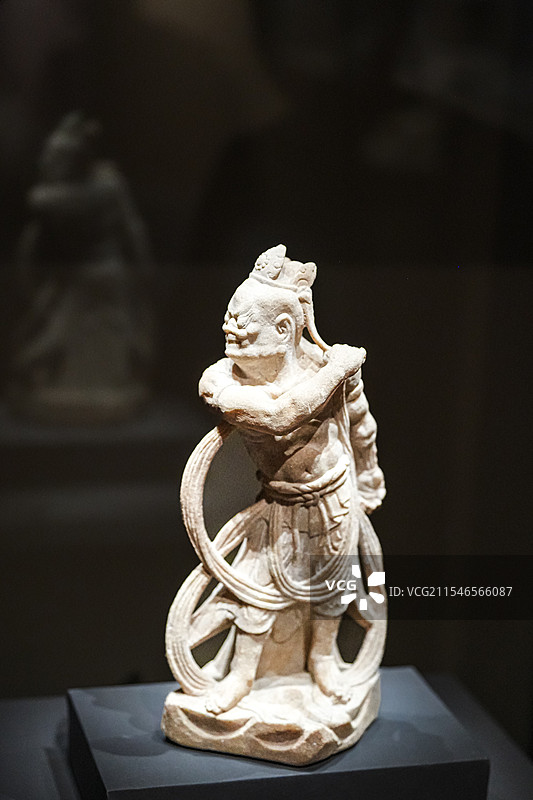 唐代 戴花冠力士像 隆尧县文物保护管理所藏 中国国家博物馆 惠世天工 曲阳石雕文化展图片素材