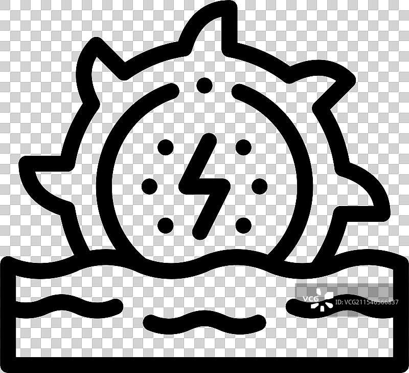 水力图标，细线风格设计，独立于背景图片素材