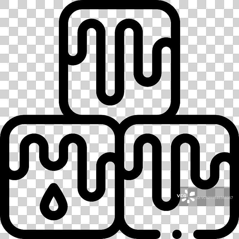 冰钓图标，细线条风格设计图片素材