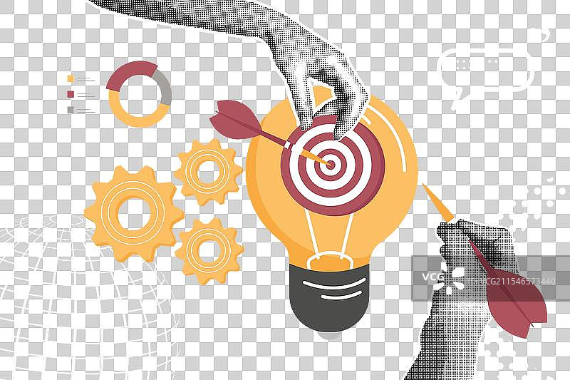 时尚的半色调拼贴工作概念图片素材