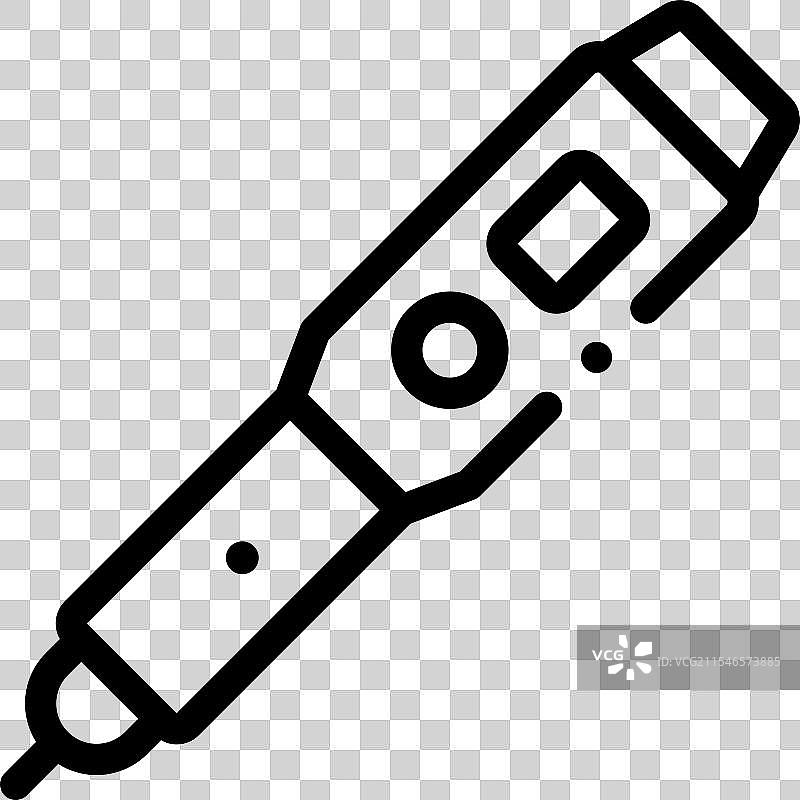 胰岛素图标，细线风格设计，独立于背景图片素材