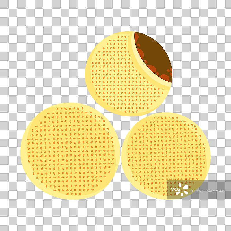 印尼椰子芝麻球填充了图片素材