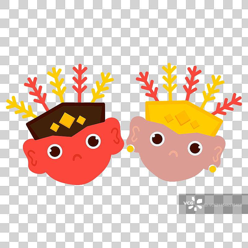 翁德翁德，印尼传统的大型木偶图片素材