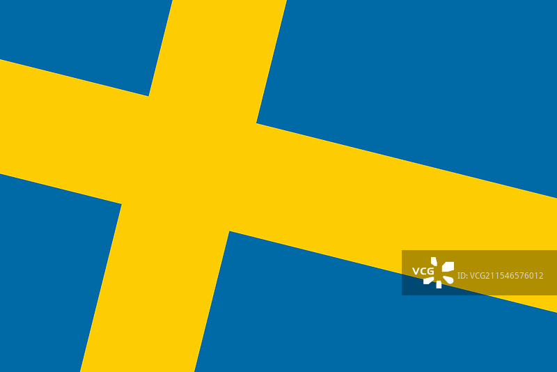 瑞典的矩形国旗剪影图片素材