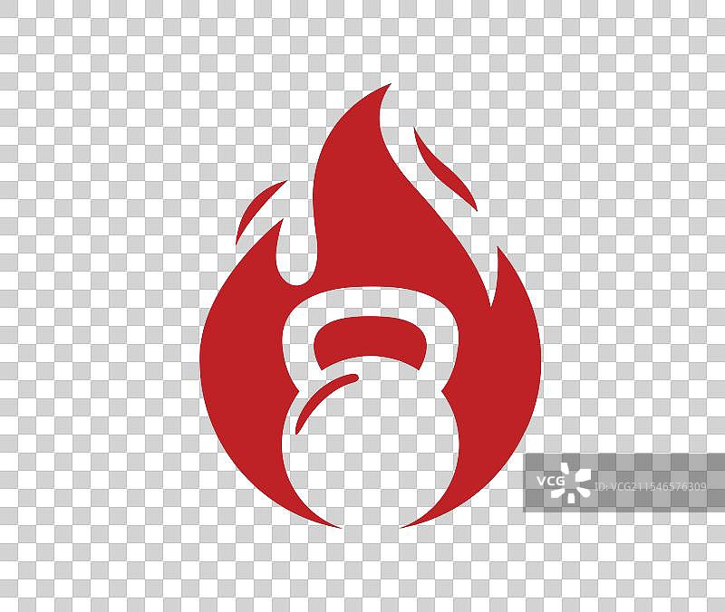 创意壶铃火焰标志符号图片素材