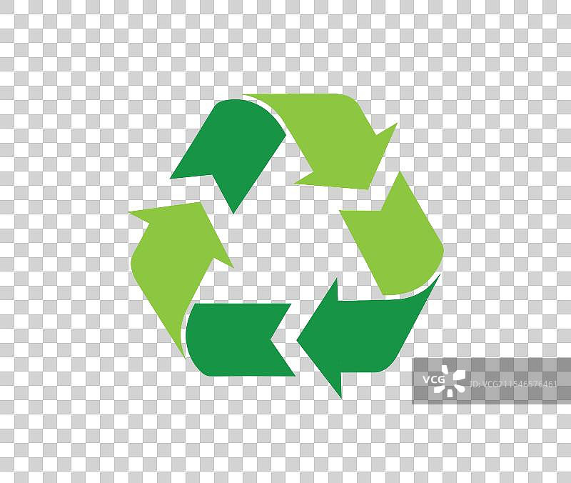 创意绿色环保回收箭头标志图标图片素材