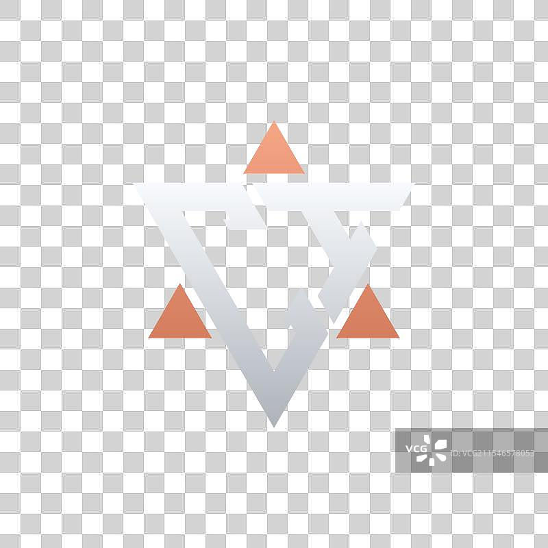 现代几何风格的CI字母标志设计图片素材