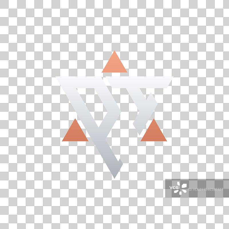 现代的几何派字母π标志设计图片素材