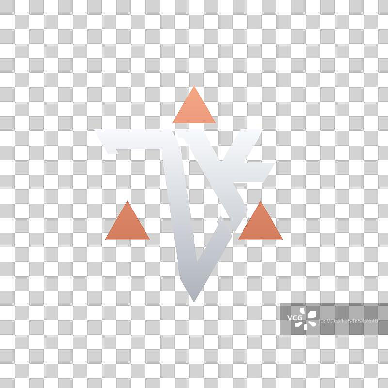 现代的ZK字母标志设计，带有几何图形元素图片素材